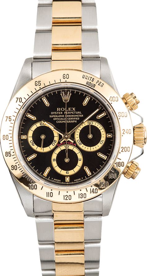 rolex two tone black face daytona|rolex daytona black ceramic bezel.